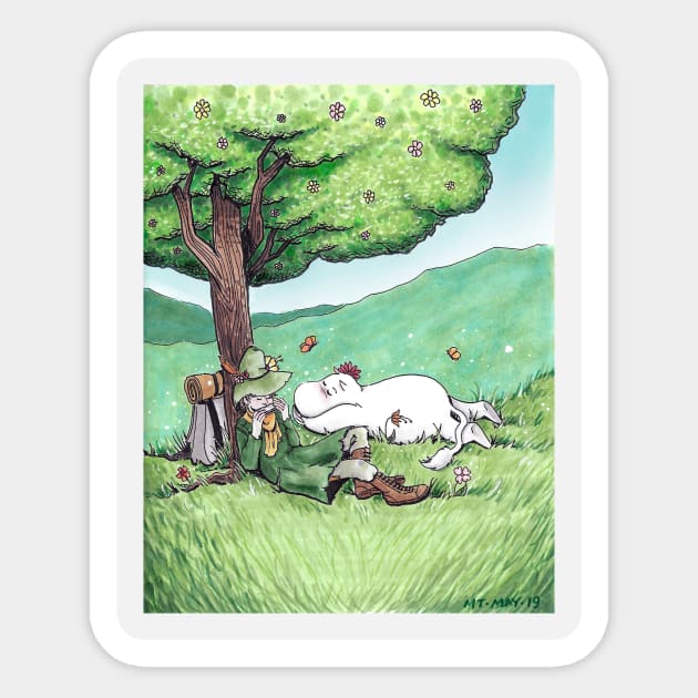 Moomin and Snufkin Sticker by michelletabares